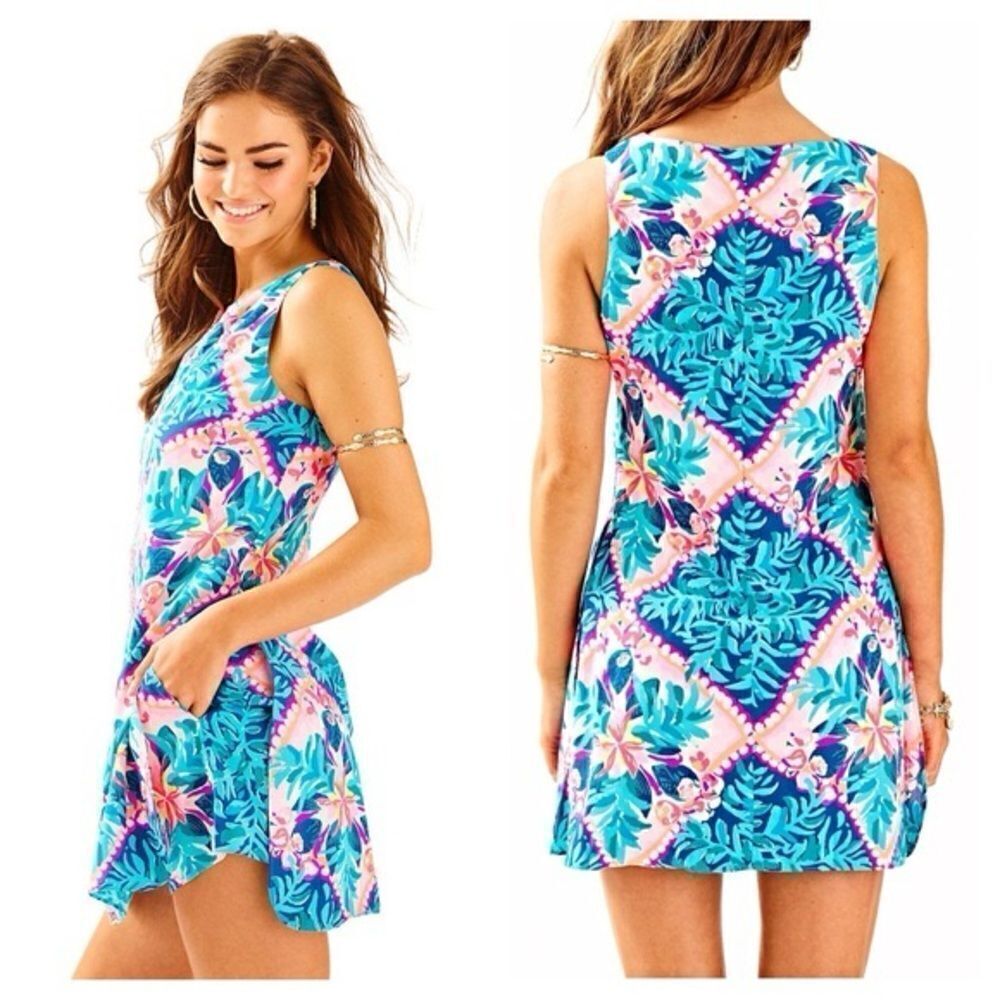 Lilly Pulitzer | Seaside Aqua Tanya Dress Romper | 8